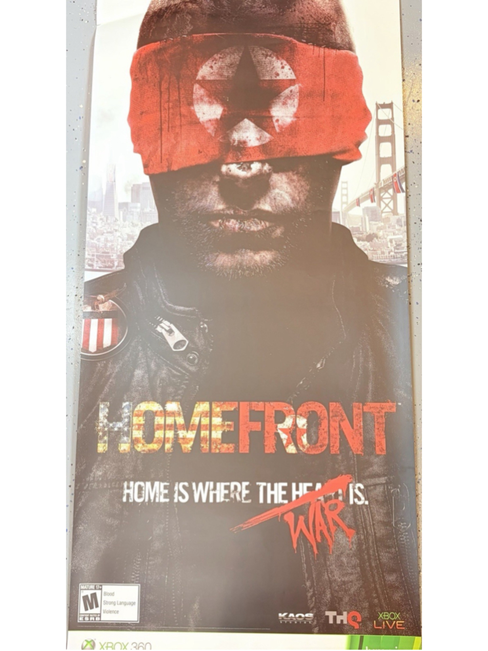 Homefront Xbox 360 Promo Poster 28x58 PVC THQ Kaos Studios 2011